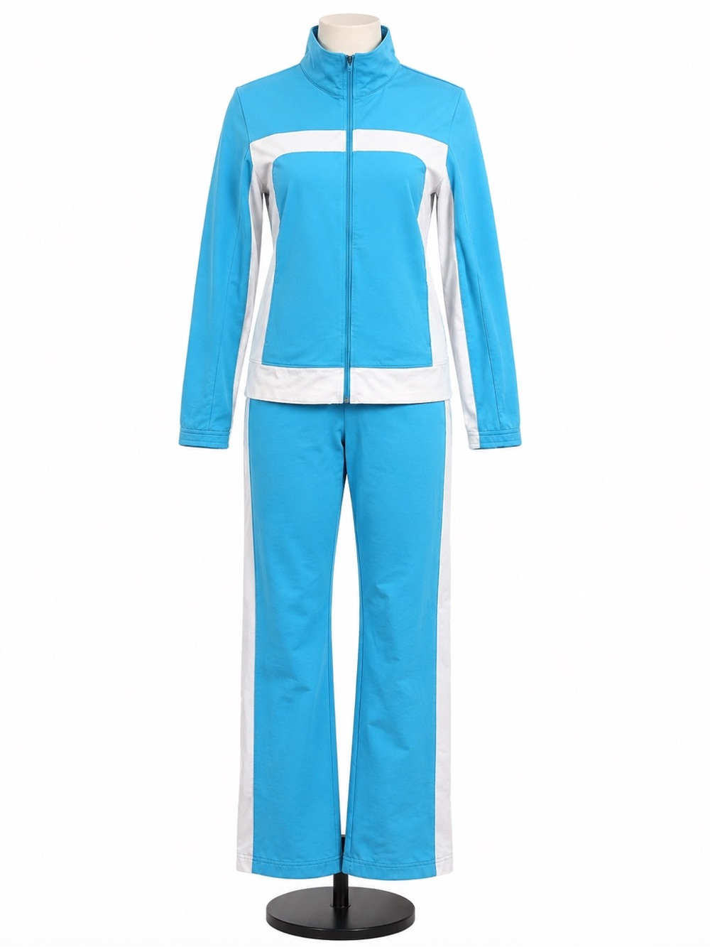 Kappa Women’s Blue and White Track Jacket & Pants Set